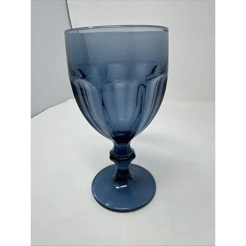Vintage Libbey Duratuff Gibraltar Cobalt Blue Replacement Goblet Glasses 7